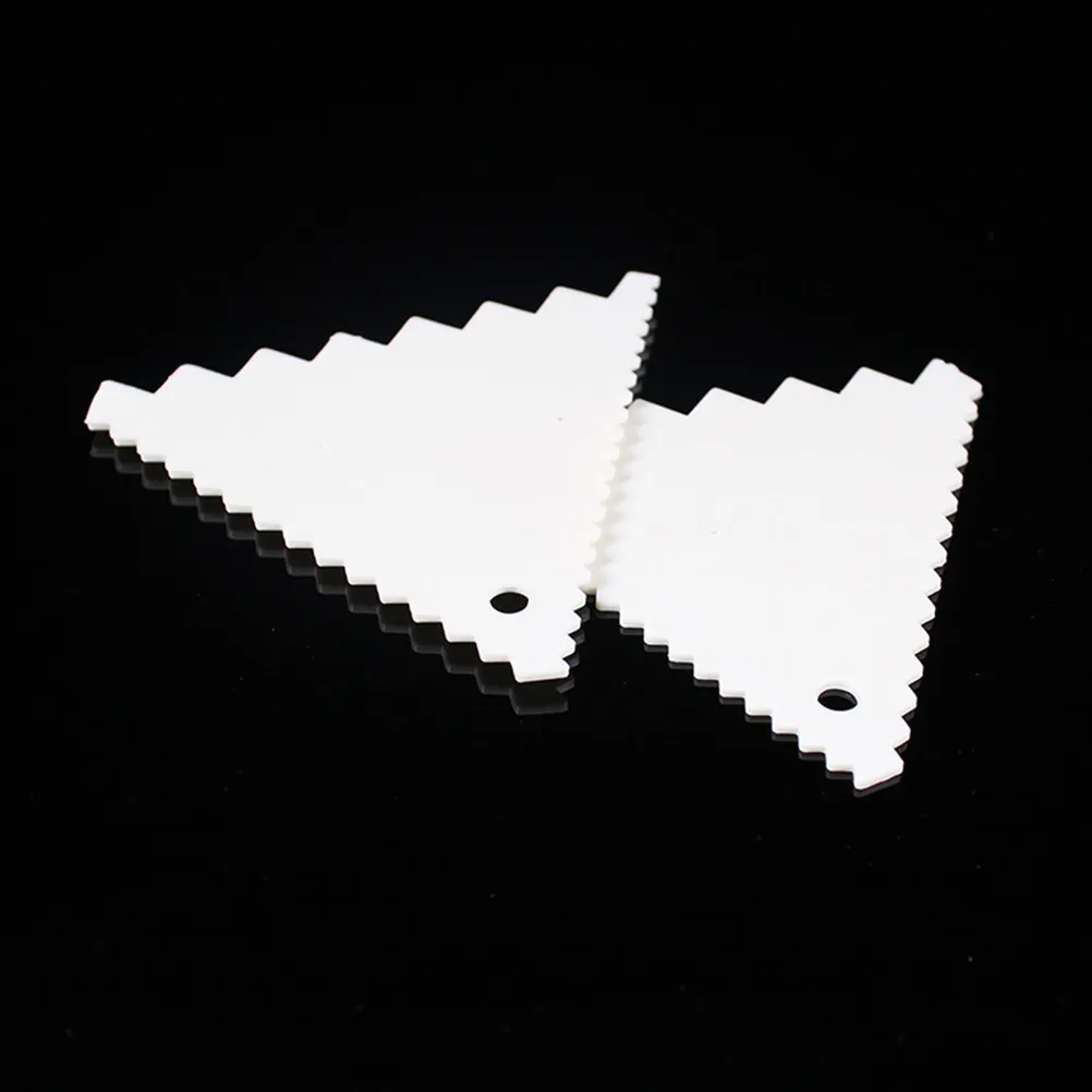 4 Sets Cake Decorating Scraper Set – Plastic Triangle Section Scraper for Baking, Easy to Use for Professionals & Beginners