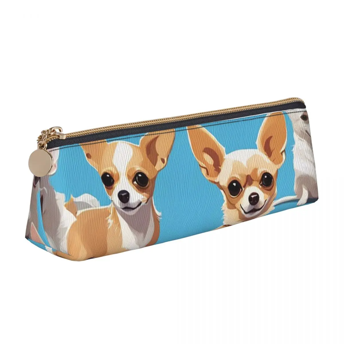 A Pack Of Chihuahuas, Basic Blue Color Pencil Case for Boy Girl School Pen Box Pencil Bag Stationery Supplies Pen Holder Bag