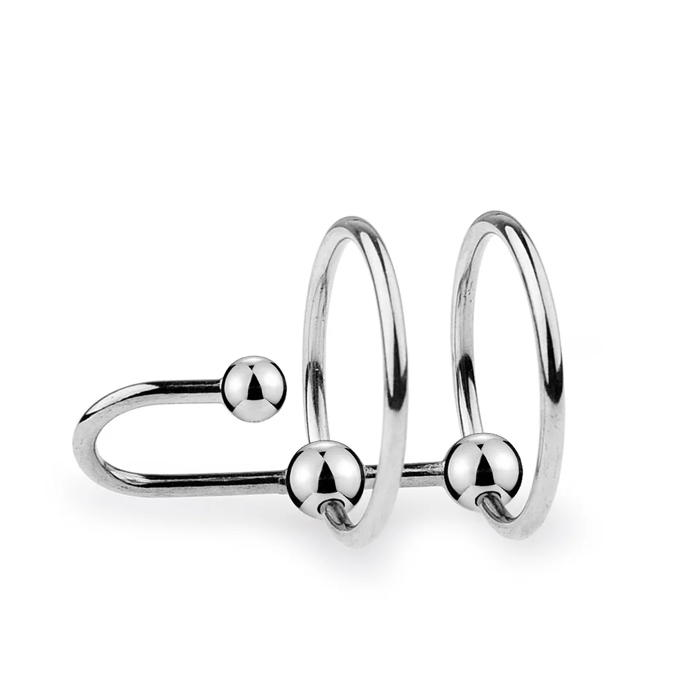 Male Sex Delay Glans ring Metal Bead Penis Rings Stimulator Irritation Urethral Dilators Cock Ring Penis Plug Sex Toy For Men 18