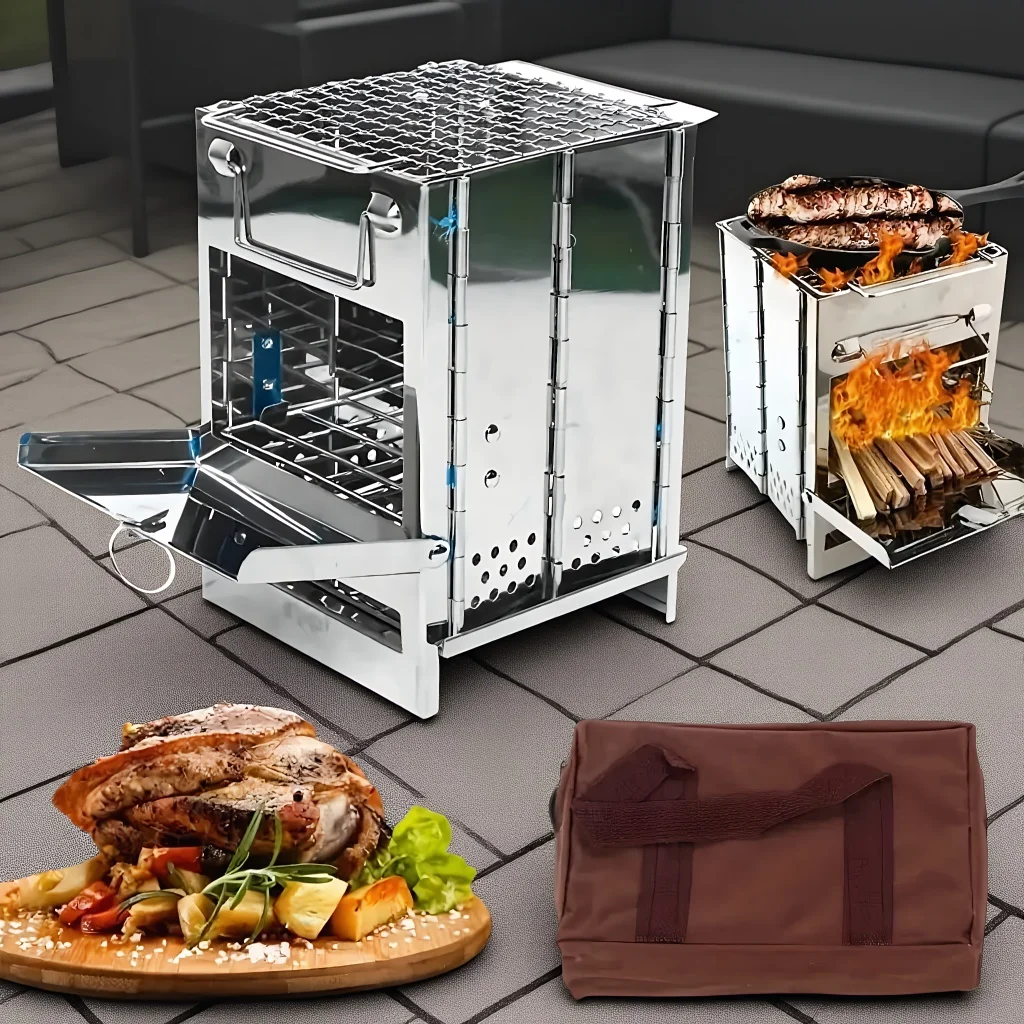 

Портативная дровяная печь из нержавеющей стали - Кемпинг-барбекю