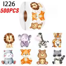 Autocollants Animaliers Motivants - Lot de 500