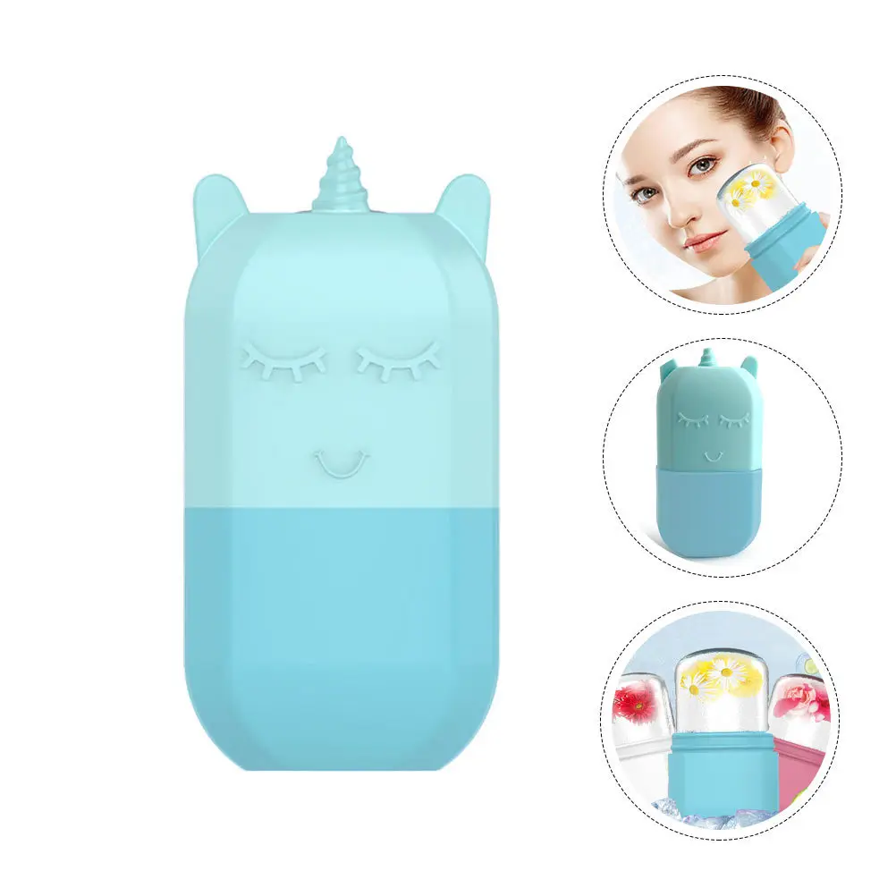 

Roller Unicorn Ice Tray Face Icer Massager Tool Skincare Icing Blue Cryo Gua Sha Facial Miss