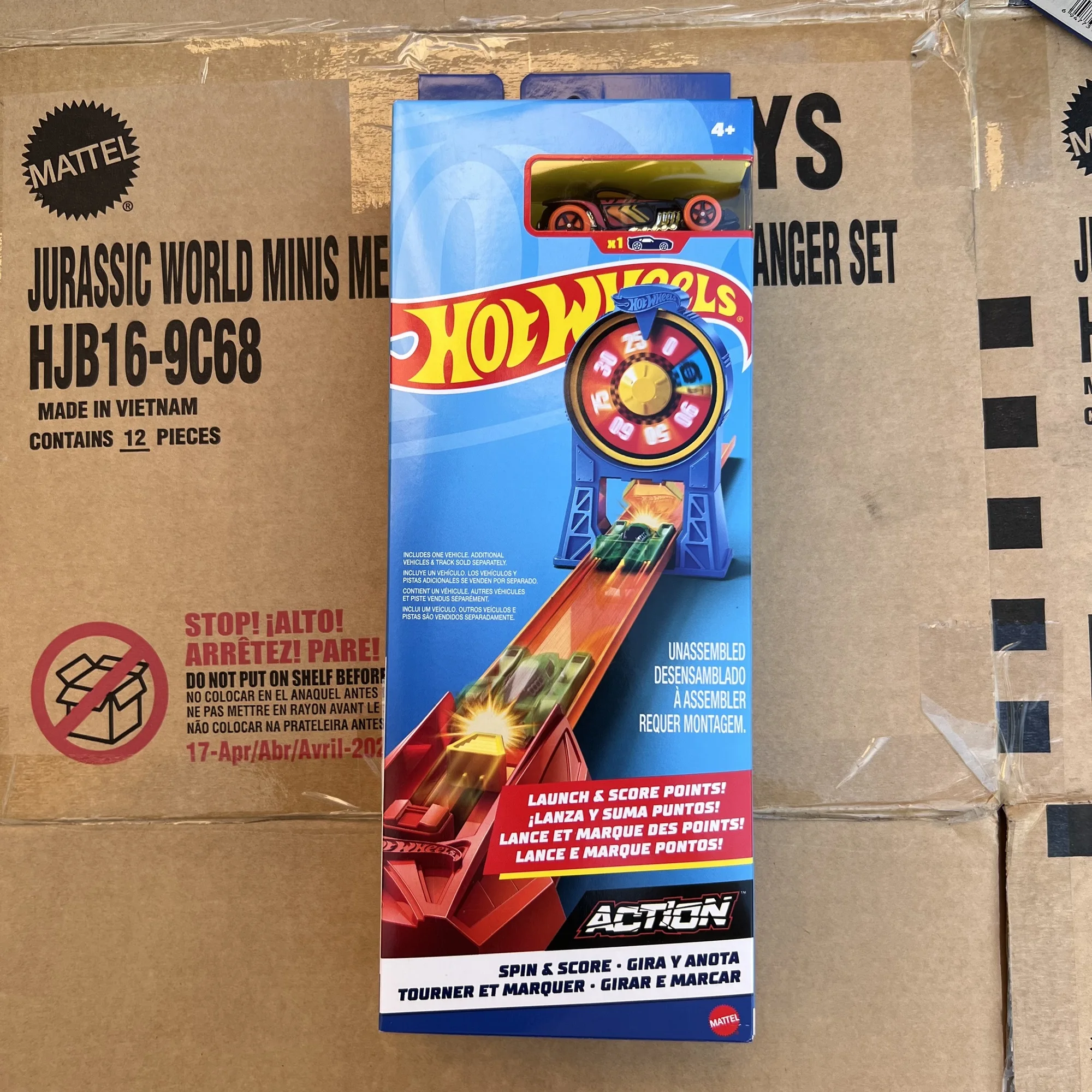 Disponibile Set di binari Hot Wheels - Kit di sfida per acrobazie da corsa per lanciatore di auto in lega Giocattoli per ragazzi Modello FWM85 Regali per le vacanze