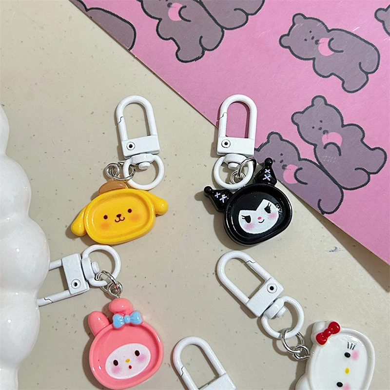 Adorável anime sanrio placa chaveiro kawaii chaveiro carro para meninas bonito saco pingente mochila decoração acessórios