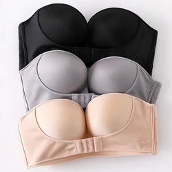 Front Closure Bras For Women Push Up Strapless Bra Seamless Brassiere Soft Underwear Female Sexy Invisible Lingerie Intimate