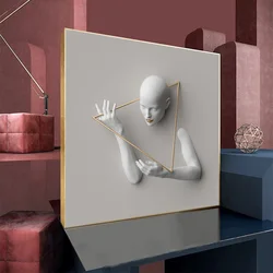 Abstract Figure Canvas Painting Nordic Wall Art Posters and Prints Pictures for Living Room Home Decoration