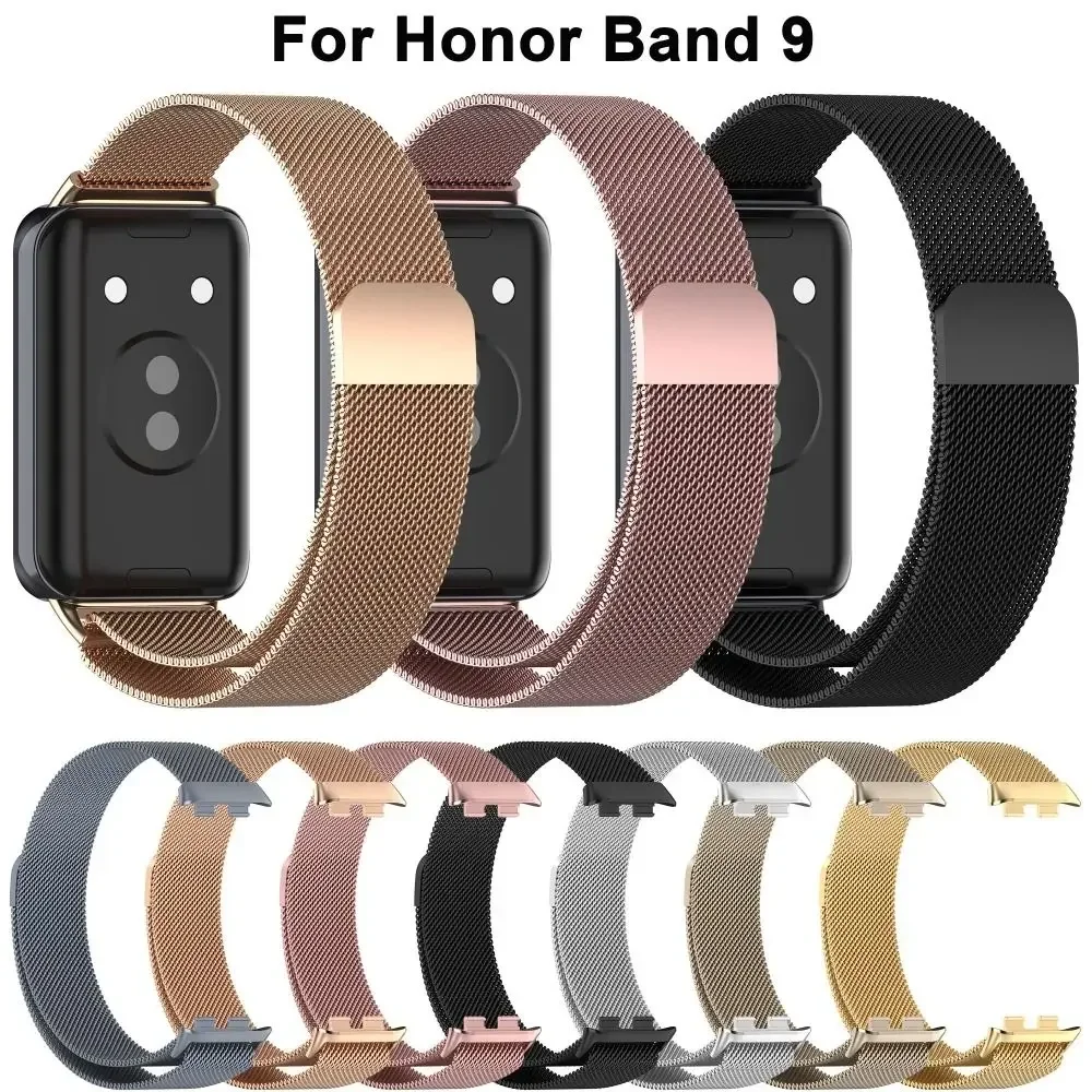 

Magnetic Loop Metal Strap for Honor Band 9 Smart Watch Stainless Steel Watchband Wrist Belt Bracelet Accessories