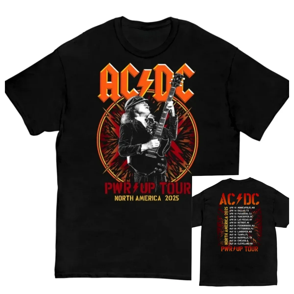 

Rocker A-AC D-DC Band Support Топ Модный тренд Топы с короткими рукавами и принтом Футболки Женская повседневная уличная одежда