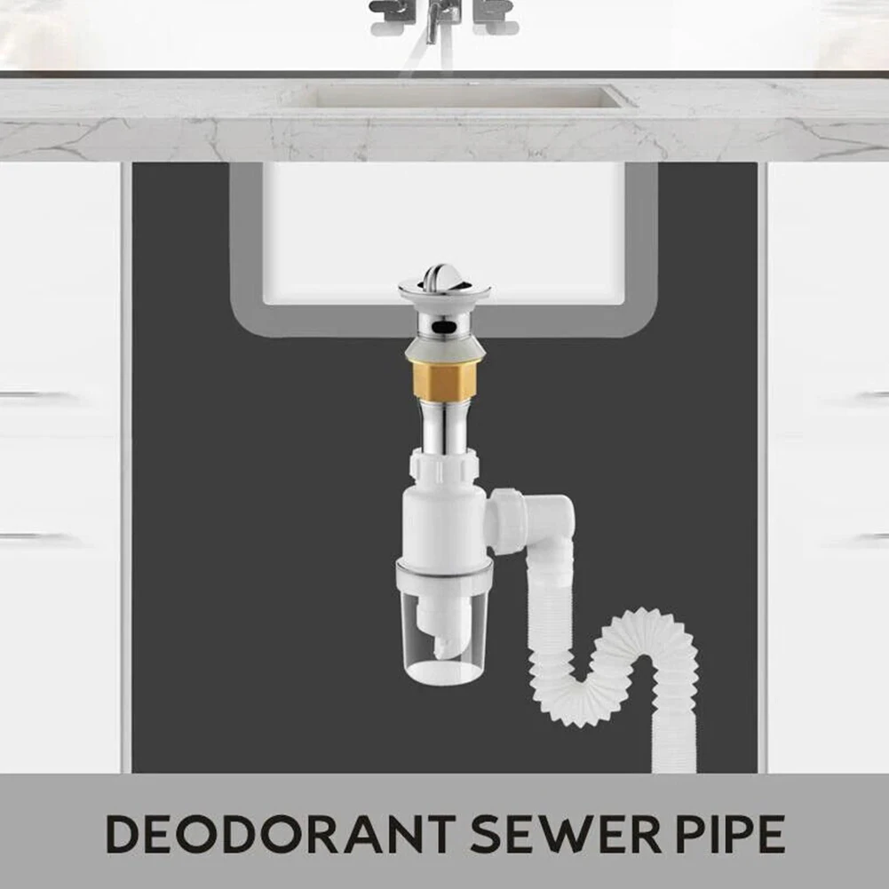 Sink Deodorant Launch Pipeline Accessories Kitchen Hose Strainer Drain Pipe Not Easy To Step On Elastic Material