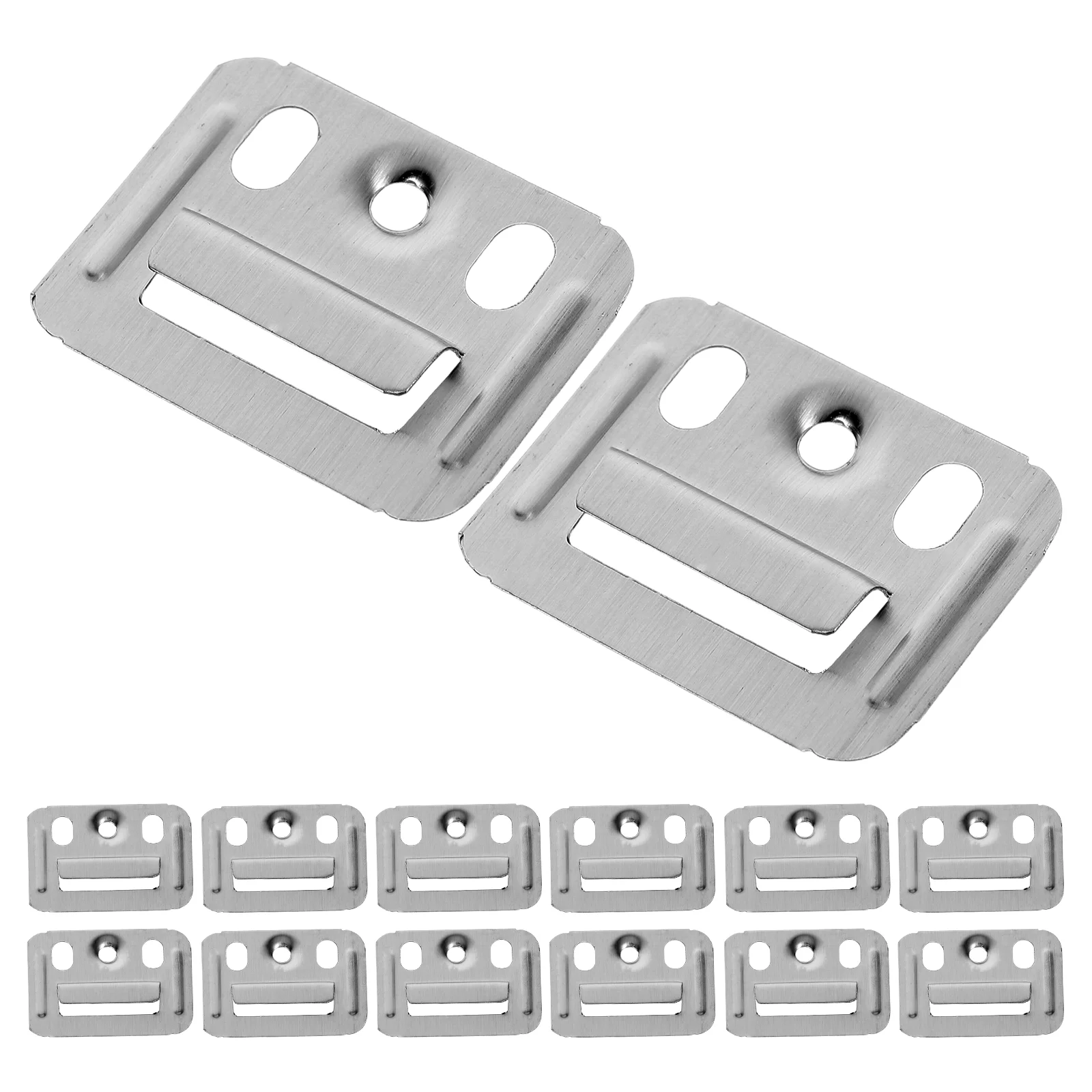 100 Pcs Bamboo Fiber Board Brackets Buckle for Integrated Wall Panel Furniture Clamp Siding Stainless Steel Baby