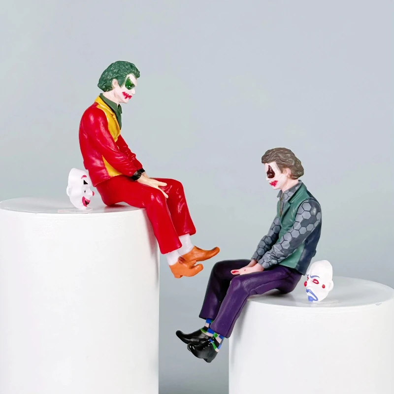 SS HOT Roof Decoration Joker Heath Ledger Sitting Posture Figures Car Doll Tail And Roof Pendant Model Statue Collectable Toys view 2