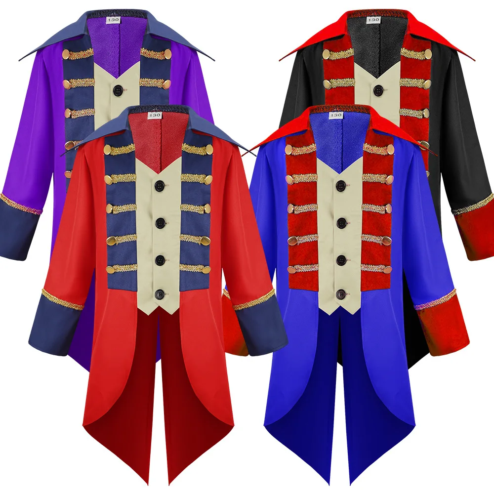 

Little Boys Kids Prince Halloween Costume Luxury Tuxedo Royal Court Prince Tailcoat Coat for Party Theme Fancy Dress Up