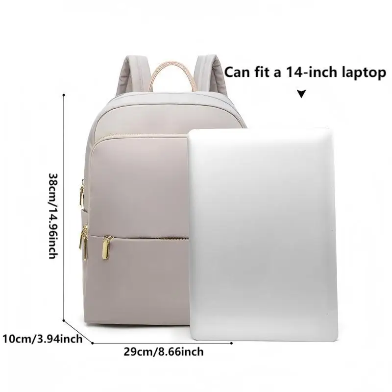 여성용 노트북 백팩, 대용량 멀티 포켓, 방수 옥스포드, 2025 신제품, 14인치 노트북에 적합, 통근 여행