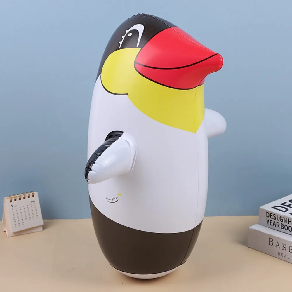 Cute Eco-friendly Materials Inflatable Toys Thickened Cartoon Pattern Penguin Tumbler Durable Inflatable Tumbler Children