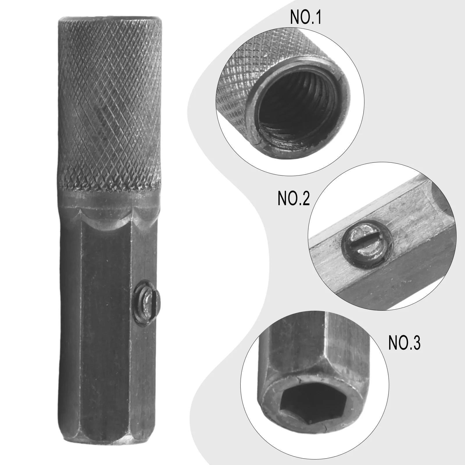 

Home Improvement Hex Conversion Head Grinder Conversion Adapter 1 4'' 6.35mm Hexagonal Handle Interface 6.35mm Hex Size