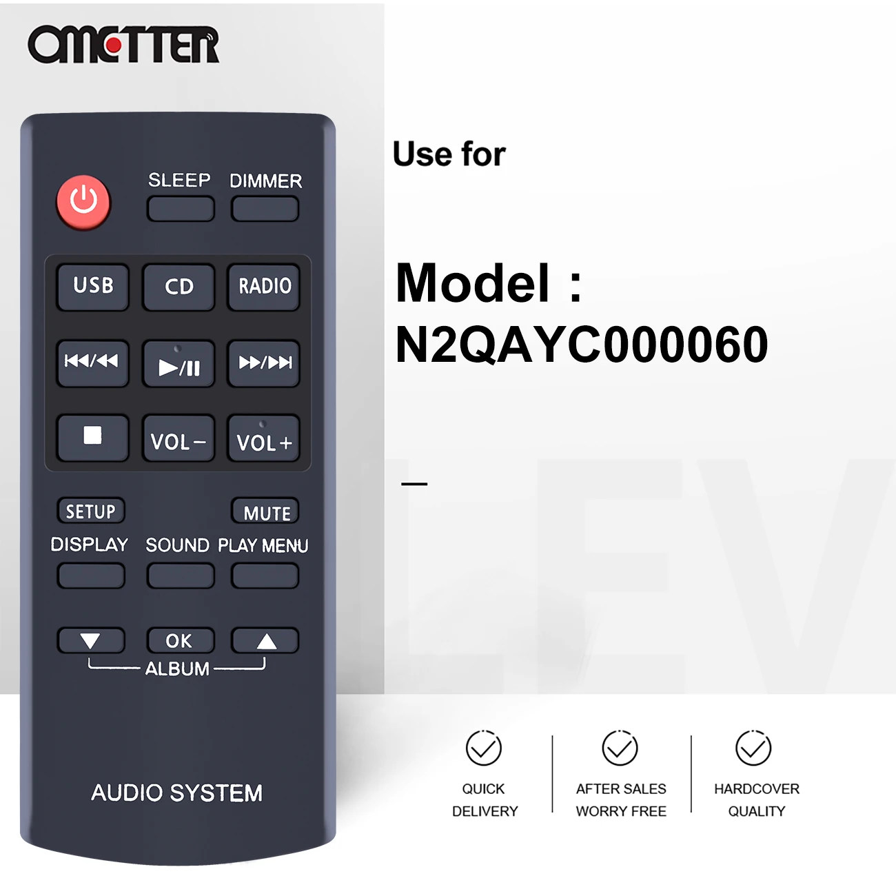 جديد لنظام الصوت باناسونيك N2QAYC000060 التحكم عن بعد SC-HC17EB SC-HC17EB-K