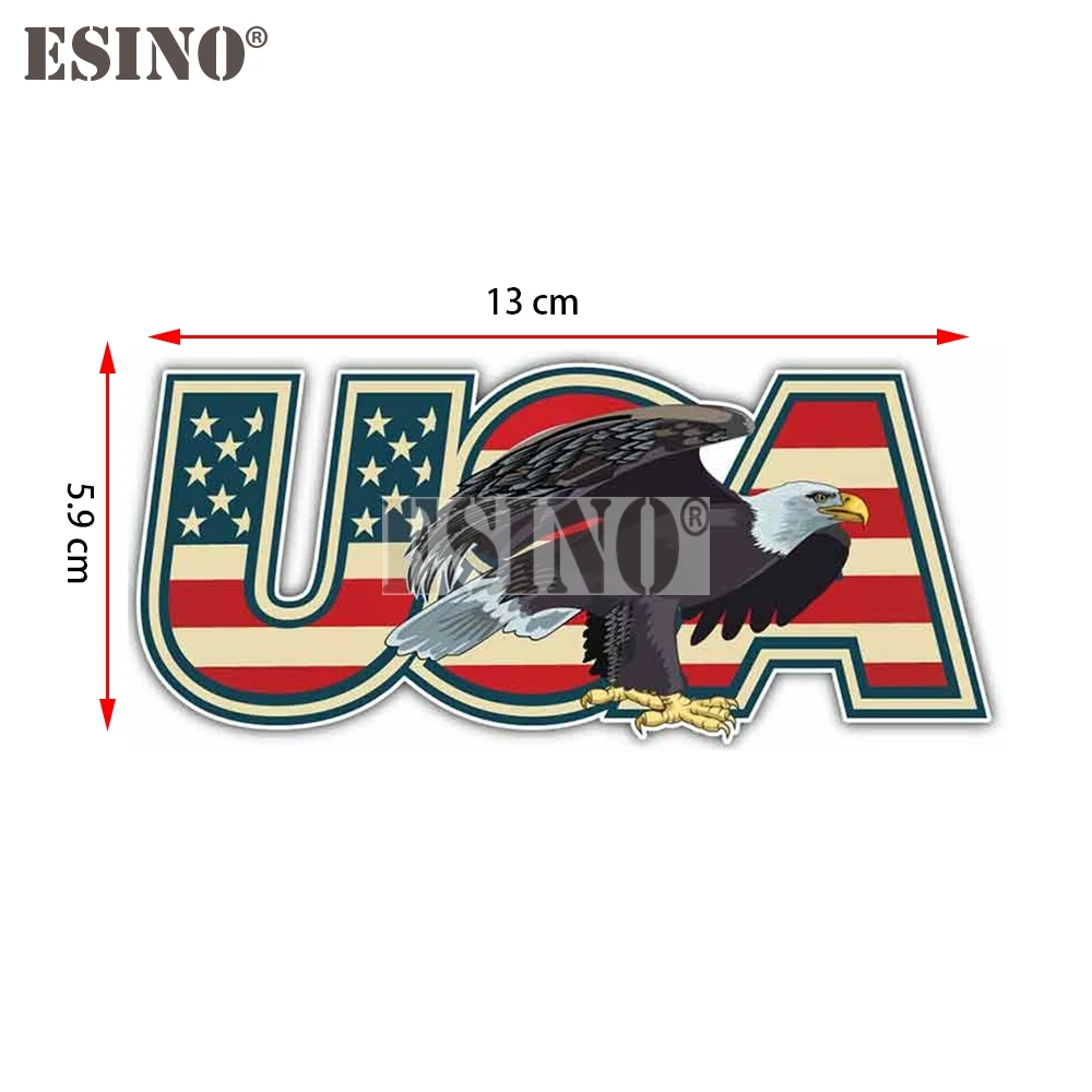 Car Creative USA America National Flag Eagle Cartoon PVC  Waterproof Car Body Sticker Pattern Vinyl