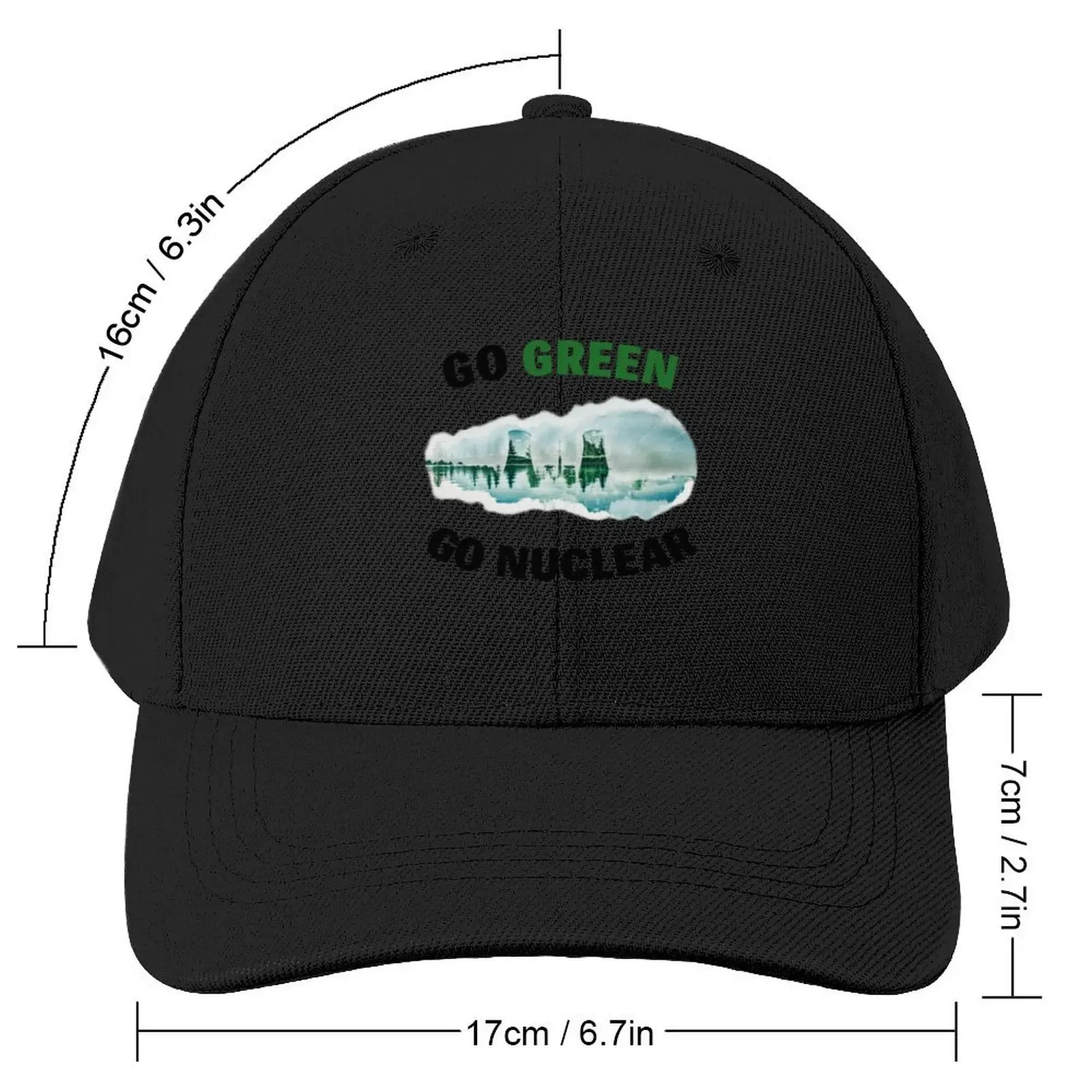 Go Green, Go Nuclear - Support Fission, Renewable & Clean Energy! Baseball Cap birthday fashionable Golf Women Men's