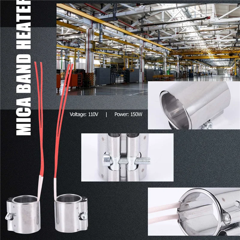 4 قطعة/الوحدة الميكا الفرقة سخان 35X45 مللي متر 110 فولت 150 واط الفولاذ المقاوم للصدأ عناصر التدفئة لآلة حقن البلاستيك-ABPX