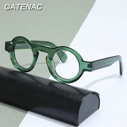 Acetate Optical Eyeglasses Frame Men Round Retro Myopia Prescription Glasses Women Luxury Brand Handmade Glasses Frame Eyewear