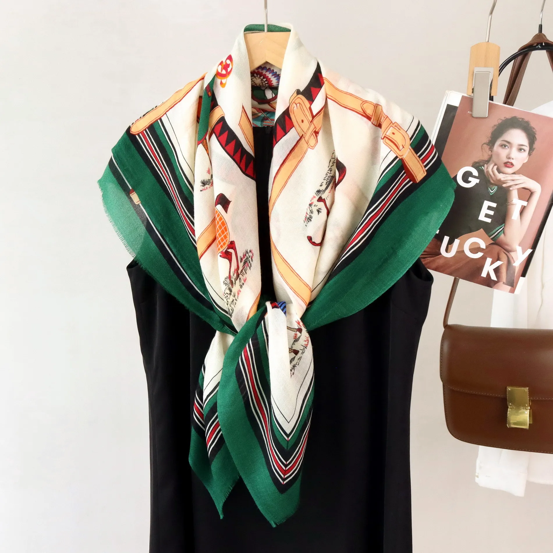 

Tassels Cashmere Scarf 100cm Luxury Designer Neck Hair Accessories Large Pashmina Shawl Lover Mother Gift