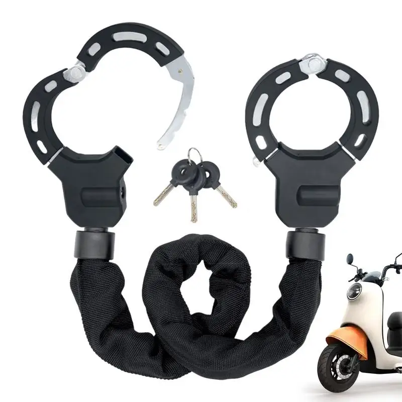 

Waterproof Bike Padlock Handcuff Locks High Security Anti-theft With Keys Portable For Scooters Bicycles Prams Motorcycle Bike