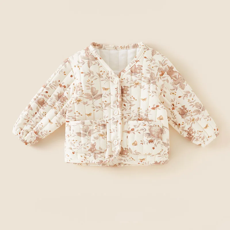 

Autumn and Winter Coat Clothes Baby Long-sleeve Padded Jacket Kids Velvet Tops Outerwear Clothing 0-7T Boys Girls