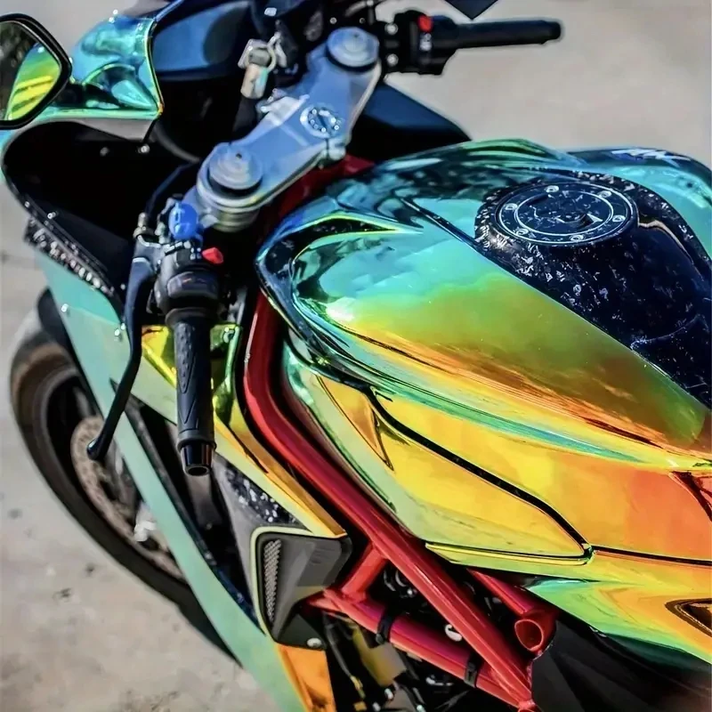 

Exterior Car Stickers Vinyl Wrap Motorcycles Gold Stickers Rainbow Laser Plated Car Body Film Waterproof Vinyl Car Accessories