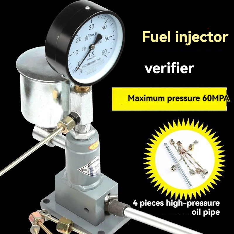 

Diesel Fuel Injector Pressure Tester, Portable Hand Pump Nozzle Verification Tool