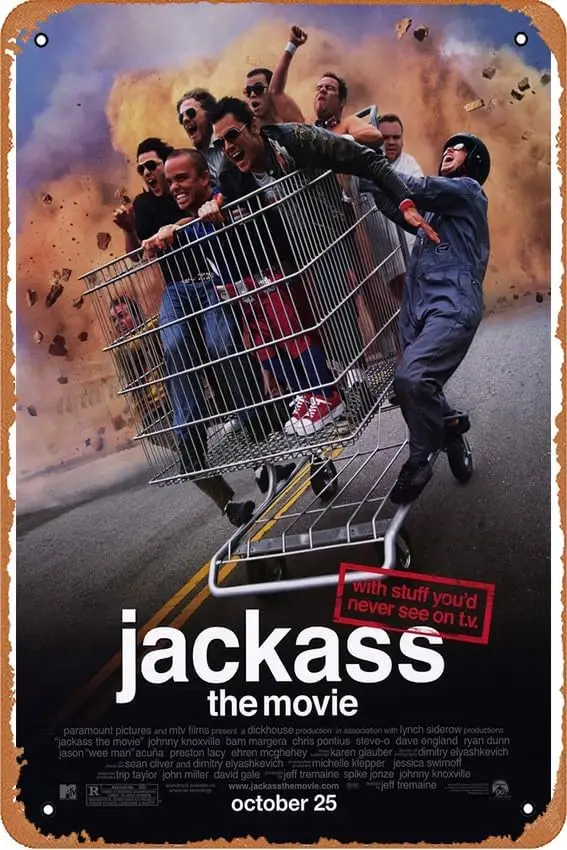 

Jackass: The Movie (2002) плакат, домашний настенный художественный декор, ретро металлический жестяной знак, 8x12 дюймов