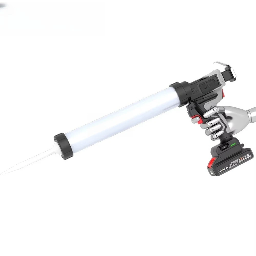 Cartucho elétrico e selante de salsicha, pistola de calafetagem com bateria de 21V com 2 baterias de lítio