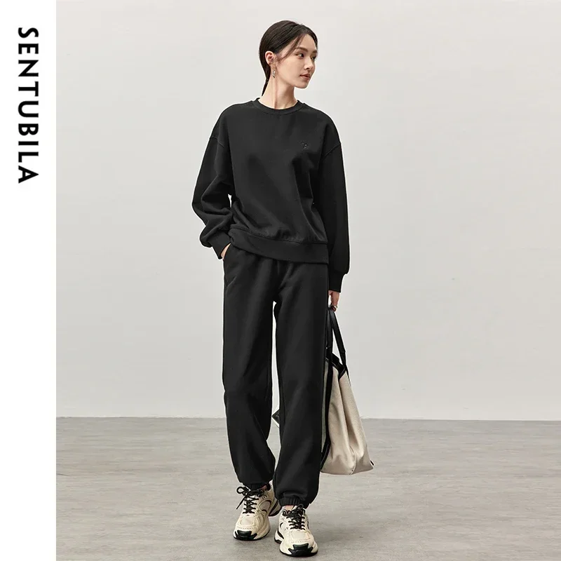 

SENTUBILA Women Tracksuit 2 Piece Pant Sets Outfit 2025 Spring Embroidery Long Sleeve Sweatshirt Sweat Pants Clothing 144Z57161