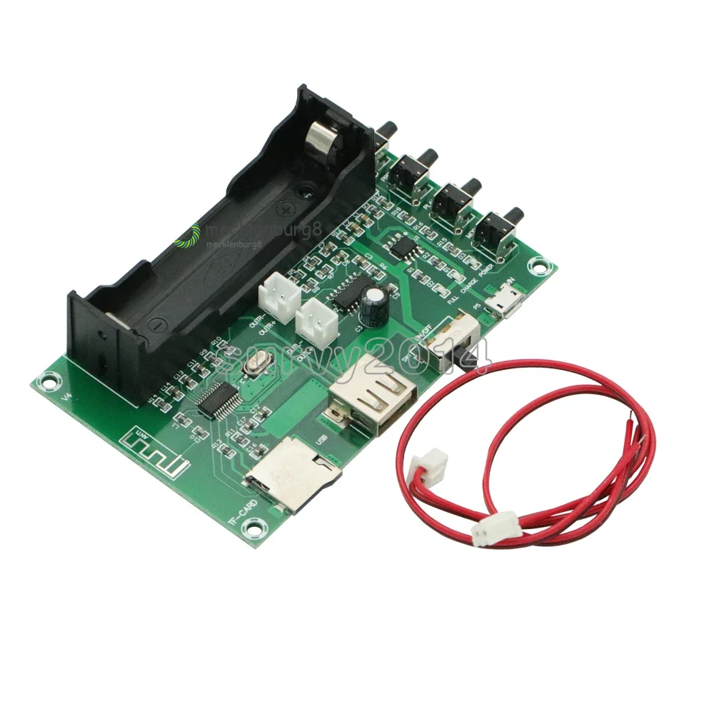 PAM8403 5W+5W Dual Channel Wireless Digital Bluetooth Receiver Audio Stereo Amplifier Module 18650 Charging Board DC 5V