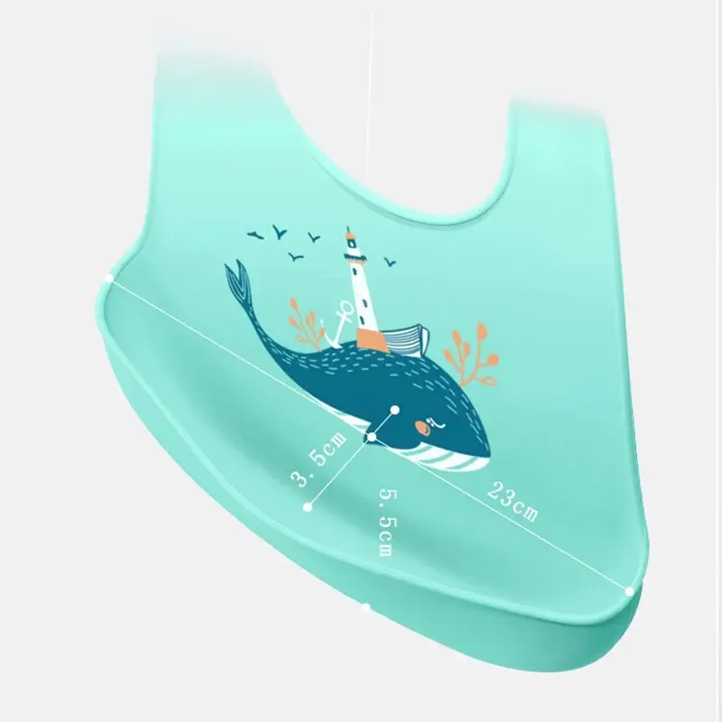 Soft Silicone Baby Bibs Boys Girls Stuff Waterproof Bib Feeding Infant Newborn Cartoon Aprons Toddlers Bibs Burp Cloths Bandana