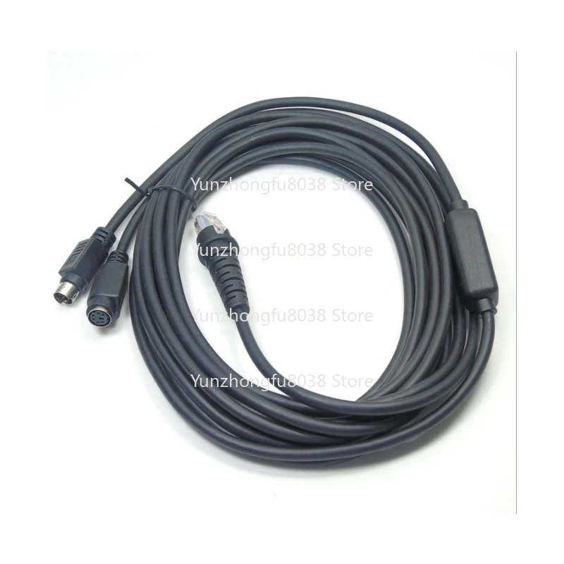 5M RJ45 To Dual PS2 KB Wedge Y Cable with Micro USB Barcode Scanner for 3800g 4600G PC