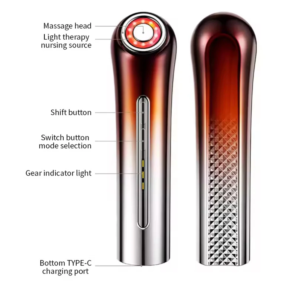 جهاز شد الجلد للوجه، جهاز تدليك الوجه العلاج بالضوء لجهاز الوجه مكركرنت للاستخدام المنزلي جهاز مضاد للشيخوخة #6