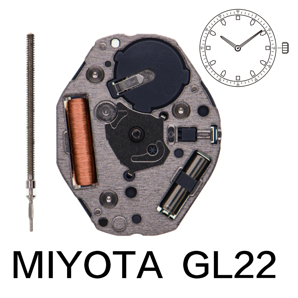 Miyota GL22 Movement Japan Miyota GL22 Super Movement Repair Accessories 2Hands Movement One Of Signature 2 Hand Standard