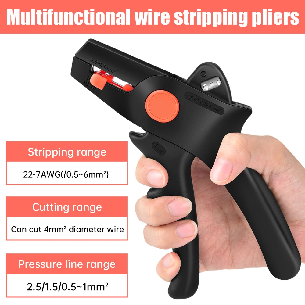 Wire Stripper Tool Stripping Plier  Automatic Cutter Cable Scissors D5 Adjustable Precision Multitool Plier