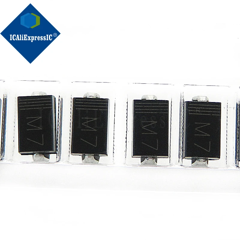 10piece 1N4007 1A1000V SMD M7 SMA package rectifier Schottky diode silk screen M7