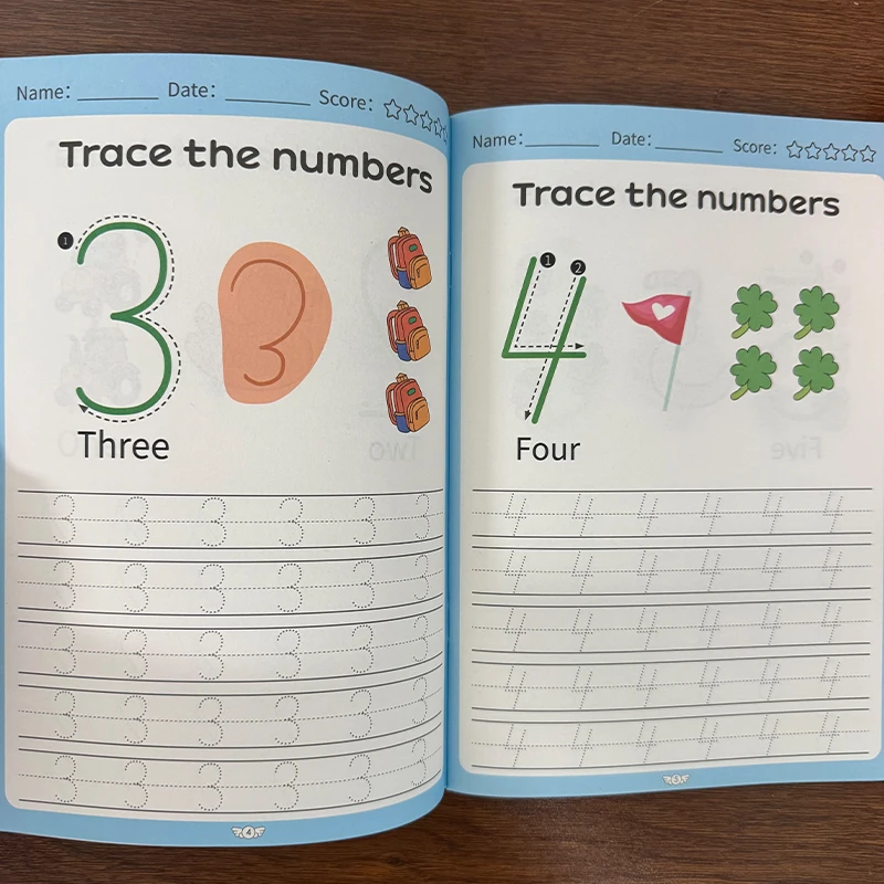 Math Practice Book 0 to 100 Number Trace Copybook Line Control Training Notebook Daily Handwriting Exercise Workbook