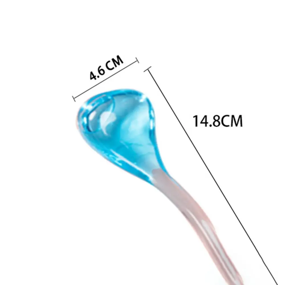 Spoon Glass Facial Massager Reusable Reduce Puffiness Skin Care Tools Portable with Glitter Powder Freezer Ice Globes Tool Women