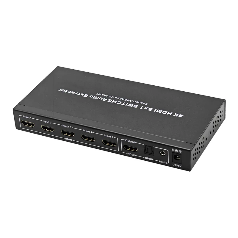 HDMI5 in 1 Out Switcher mit Audio Separator HDMI Switcher HDMI Audio Separator Selector