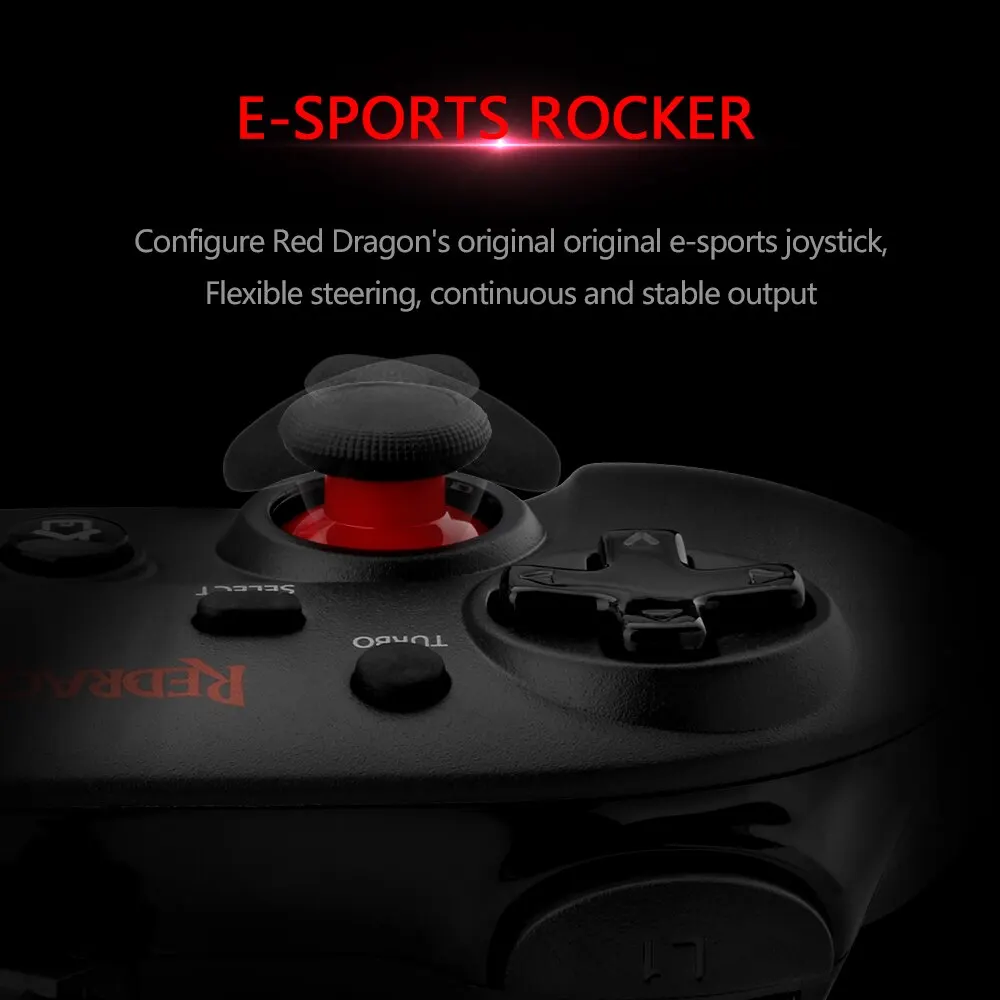 REDRAGON-mando SATURN G807 con cable para PC, Joystick de doble vibración para Windows, PC, PS3, Playstation, Android