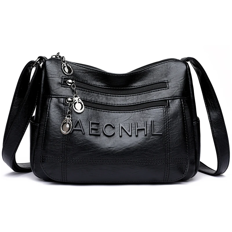 

New Fashion Versatile Single Shoulder Crossbody Bag Women Simple Color Multi-layered Crossbody Bag Ladies Large-capacity Purse