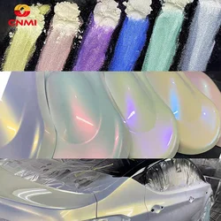 100g Bulk Polarized White Pearl Mica Pigment Chameleon Chrome Pigment for Car Paint Cosmetics Manicure Mica Dust Slime Dye