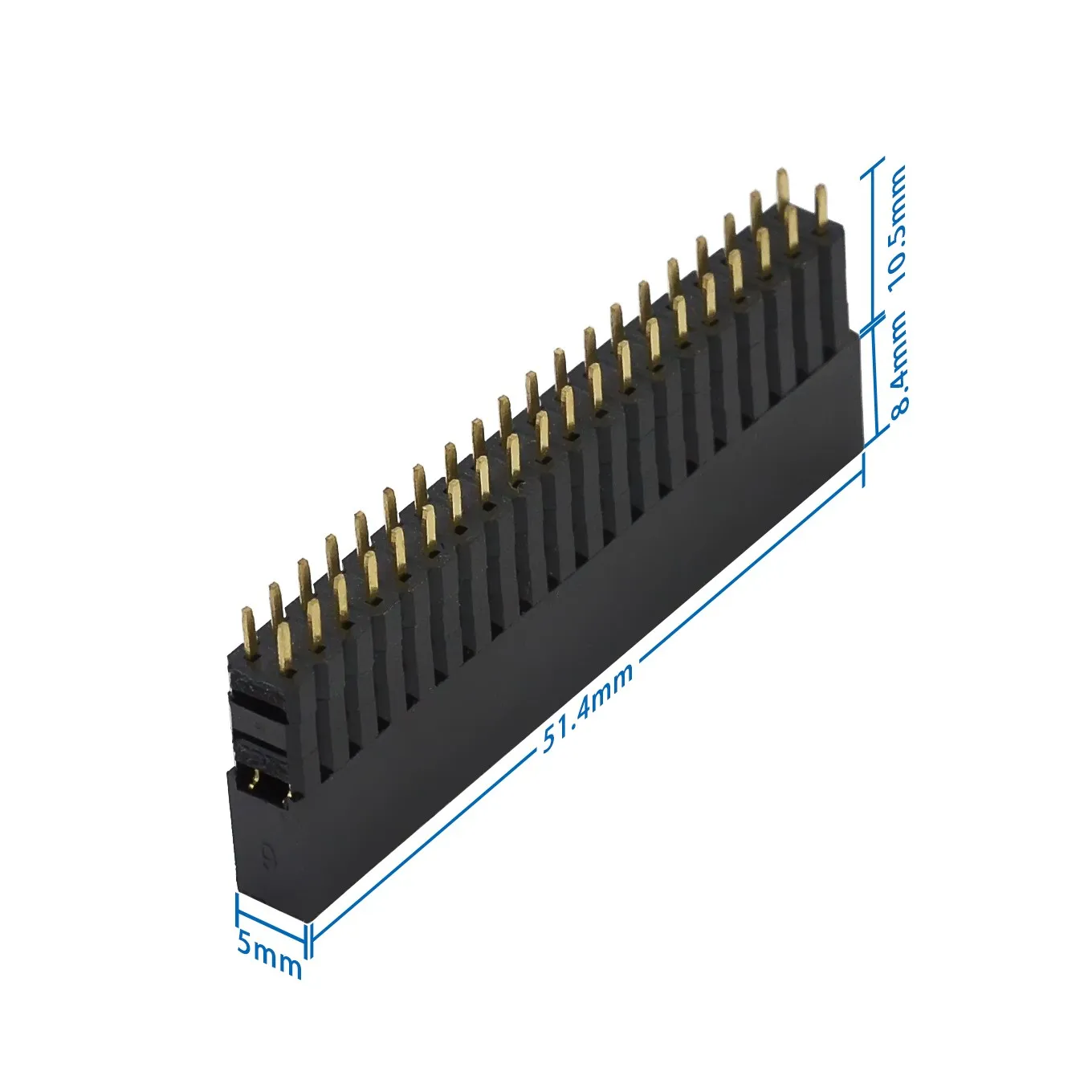 2*20 three-layer heightened-pitch 2.54mm GPIO heightened-row female seat Suitable for Raspberry PI 3B 3B+ 4B