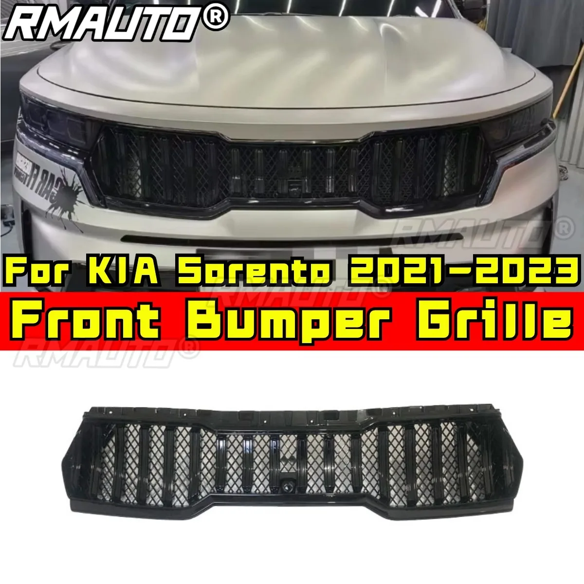 For KIA Sorento Bumper Grill Racing Grills Car Front Grille Grillg Modification Part For KIA Sorento 2021-2023 Car Accessories