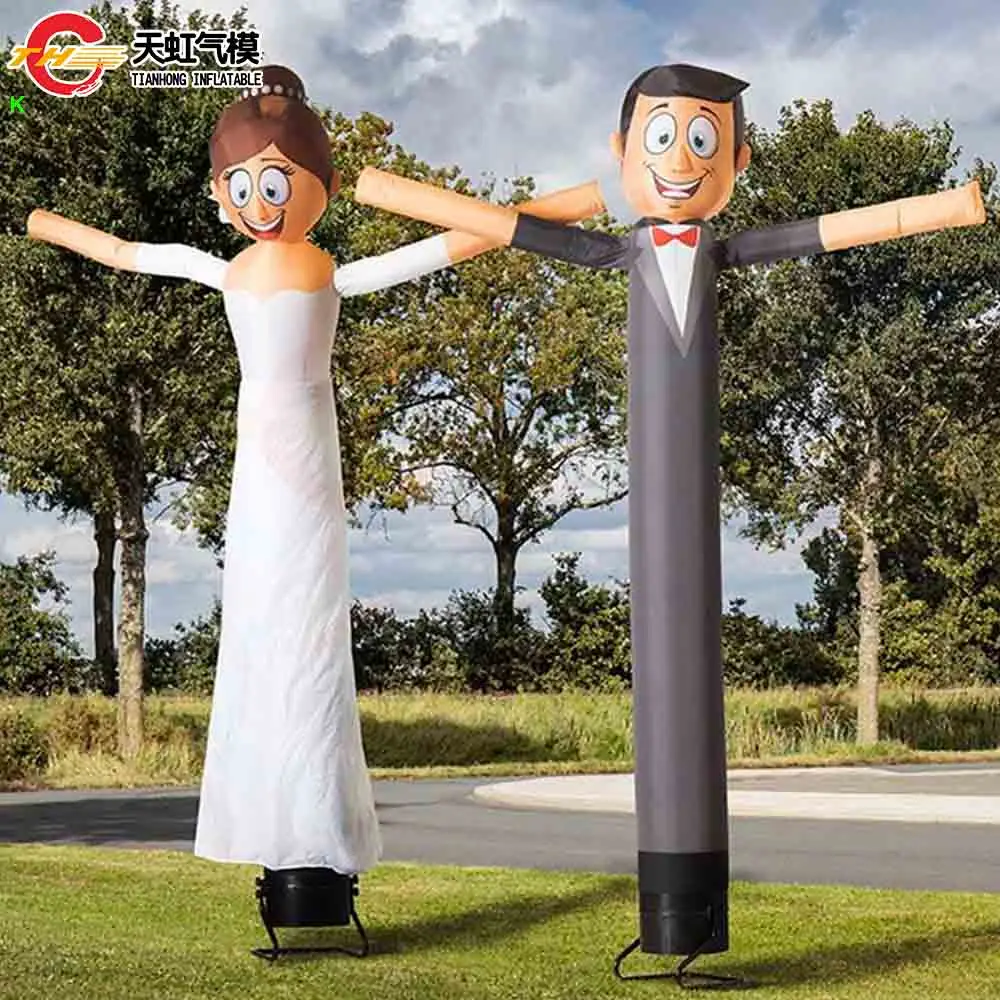 

Wedding Decoration Skydancer Bride and Groom Inflatable Air Dancer Sky Dancing Cartoon with Blower