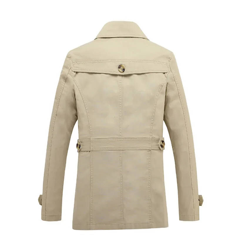Brand Male Overcoat Long Jacket Coat Men Men\'s Trench Coat Trenchcoat Windbreaker Outwear Cotton Fabric Clothing