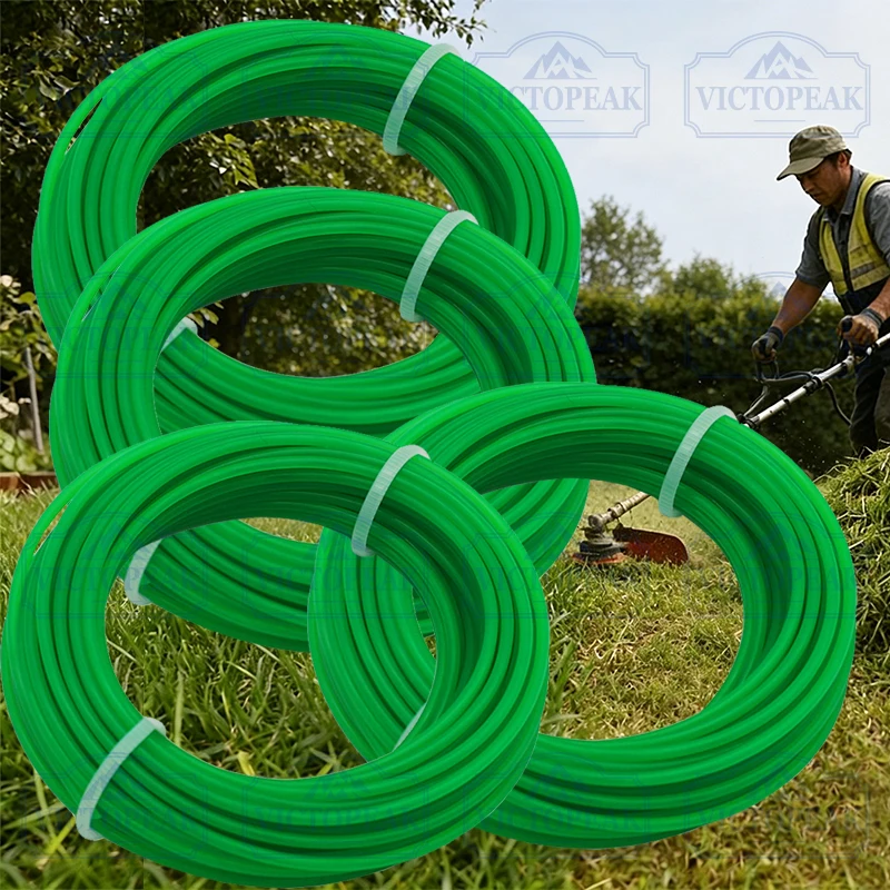 Universal 1/2/4Pcs Green Trimmer Line 2.0mm 10m for Brush Cutter Garden Power Tool Accessories High Strength Grass Cutting Cord